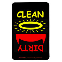 Ángel divertido del diablo del imán del lavaplatos