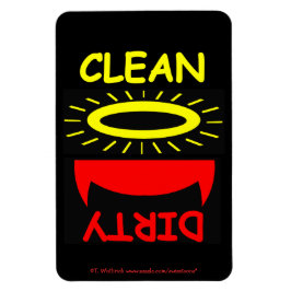 Ángel divertido del diablo del imán del lavaplatos