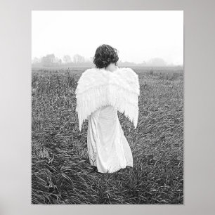 Ángel Elegante Arte Fotográfico Blanco Y Negro