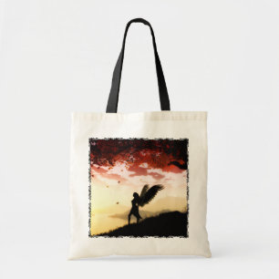 Ángel en la bolsa de asas del amanecer