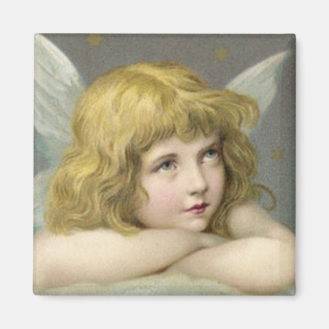 Ángel en una nube - imán (Frente)