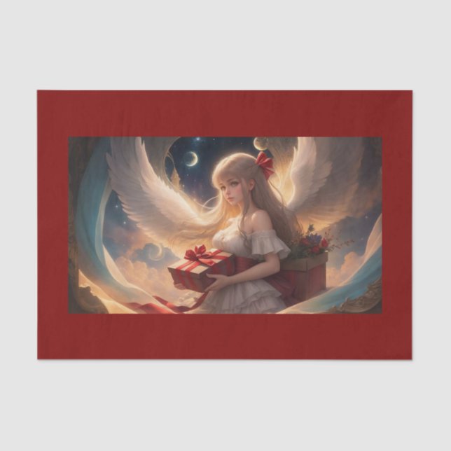 Ángel Encantador Con Papel De Tejido (Anverso)