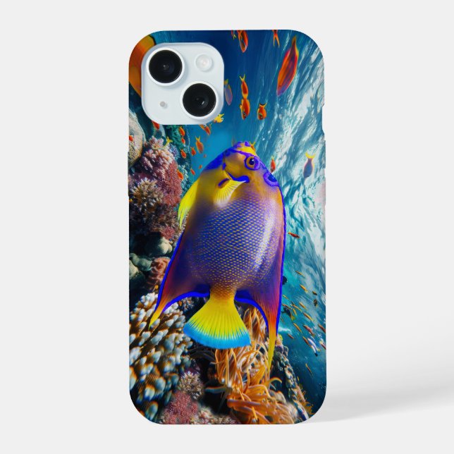 Angel Fish Slides a lo largo del Funda del iPhone  (Reverso )