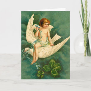Angel Flying on a Dove - Tarjeta de San Patricio