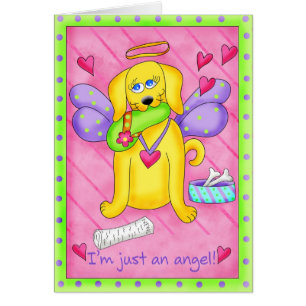 Angel Golden Yellow Dog con zapato