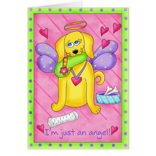 Angel Golden Yellow Dog con zapato (Frente)