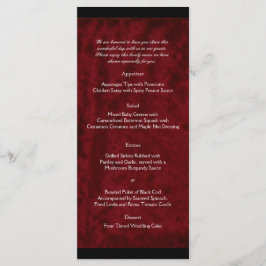 Ángel gótico en el menú Boda Velvet Rojo