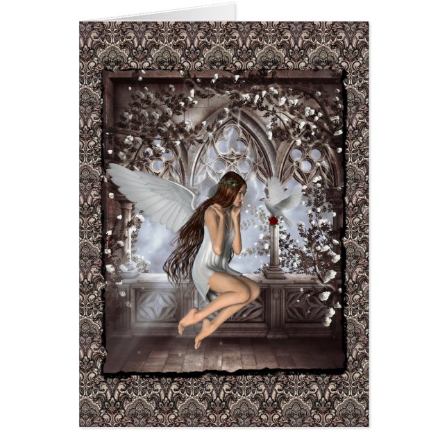 Ángel gótico y su paloma (Frente)