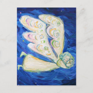 Ángel guardián con postales de arte para el bebé d