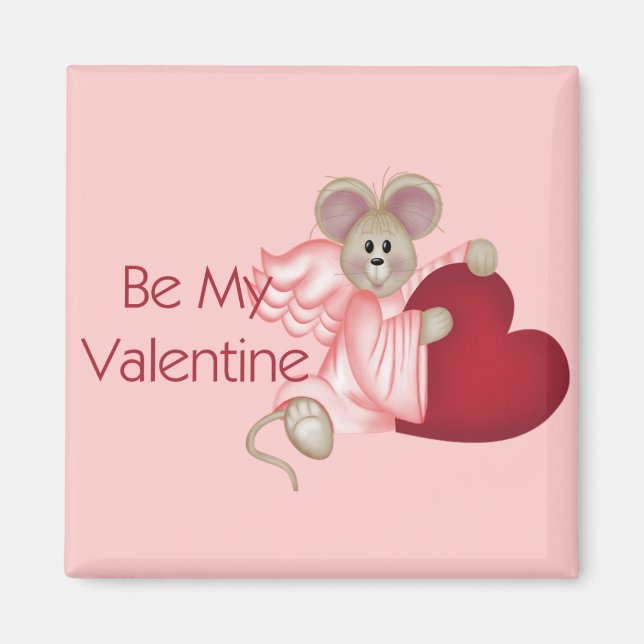 Ángel Mouse sé mi imán de San Valentín (Frente)