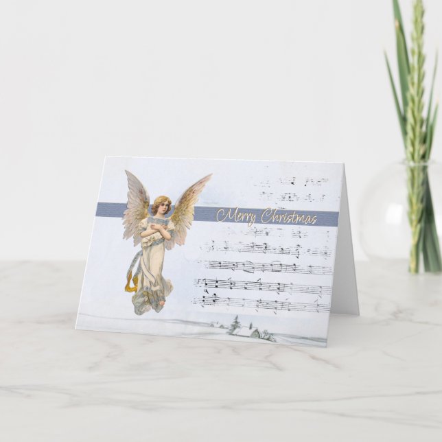 Angel Music Merry Navidad Blue Sky Snow (Anverso)