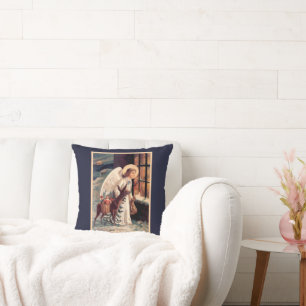 Ángel navidad con almohada de ciervo