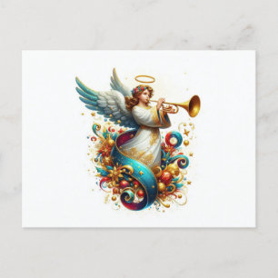ángel navidad con cuerno