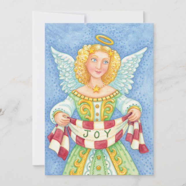 Ángel Navideño Angelical Lindo con Invitación de A (Anverso)