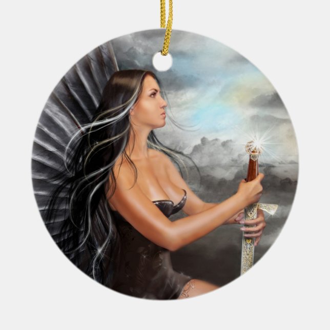 Ángel negro adorno (Frente)