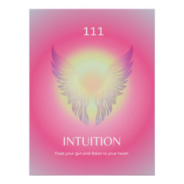 Ángel Número 111 Aura Intuición Poster brillante