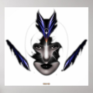 Ángel Ojos Alas Del Viento Poster De Pared De Arte