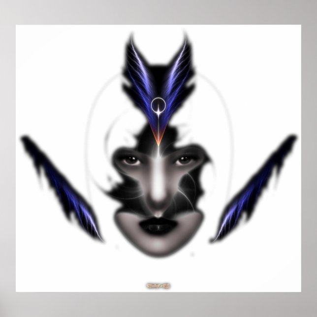 Ángel Ojos Alas Del Viento Poster De Pared De Arte (Frente)