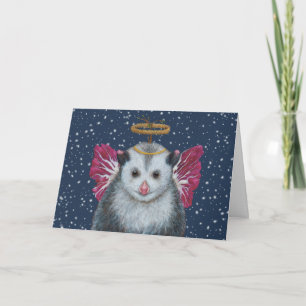 Angel Opie la tarjeta de vacaciones opossum