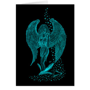 Ángel perdido en el amor, negro y verde diseño
