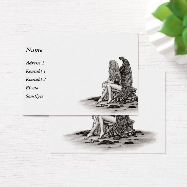 Ángel, perdido en tarjetas de visita (Escritorio)