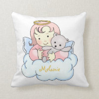 Ángel personalizado en Cojín decorativo en la nube
