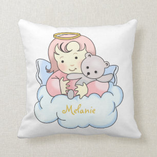 Ángel personalizado en Cojín decorativo en la nube