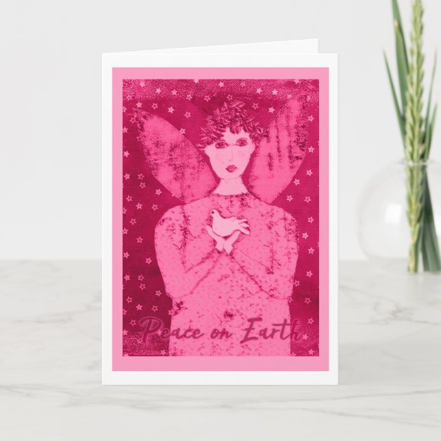 Ángel Primitivo Rosa con tarjeta de vacaciones de  (Anverso)