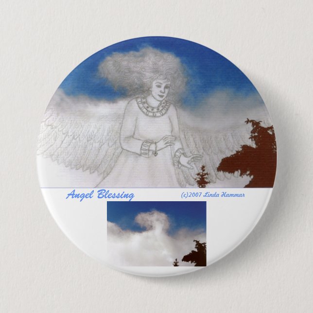 Ángel que bendice alrededor del Pin del botón (Anverso)