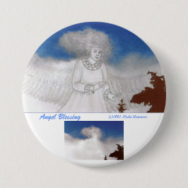 Ángel que bendice alrededor del Pin del botón