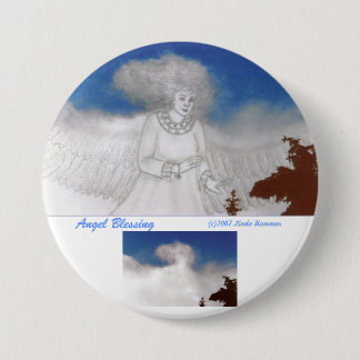 Ángel que bendice alrededor del Pin del botón