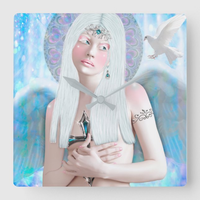 Angel Reloj Cuadrado (Anverso)