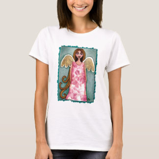Ángel rosado del Hydrangea - camiseta de las