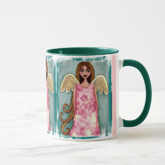 Ángel rosado del Hydrangea - taza floral de