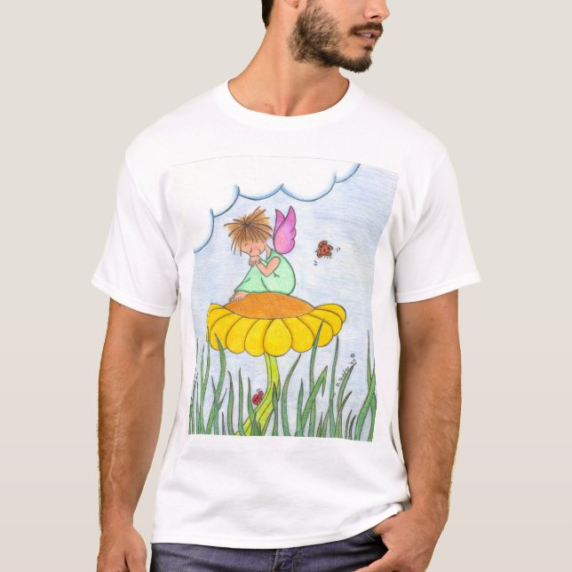 Ángel soñoliento en la camisa de la flor (Anverso)
