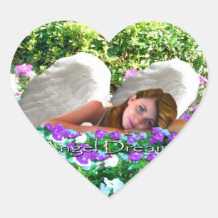 ANGEL SUEÑA JARDÍN DE PEGATINAS DEL CORAZÓN DE SUE