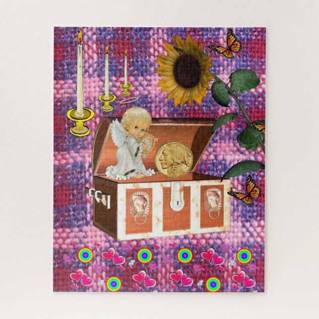 Ángel Sunflower rompecabezas (Vertical)