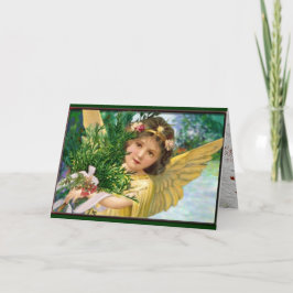 Ángel Vintage En La Tarjeta De Festividad De Los N