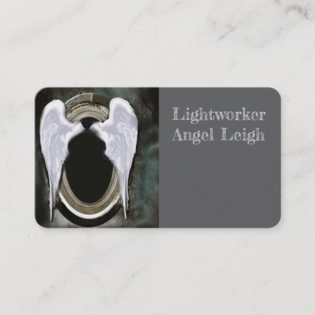 Angel Wings Light, Spiritual, Reiki, tarjeta de vi (Anverso)