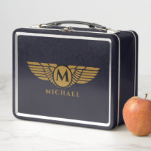 Angel Wings Vintage Golden Name First Monograma