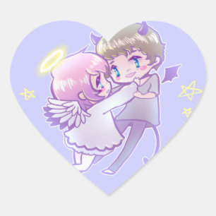 Angel x Demon Luv Pegatina