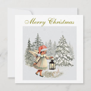 Ángel y Niño de Navidad Vintage