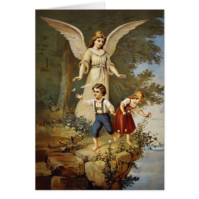 Ángel y niños de guarda del Victorian (Frente)