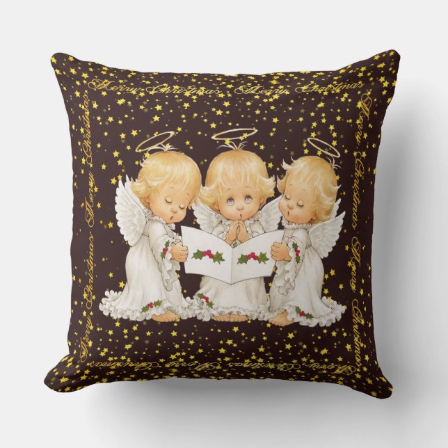 Ángeles Cantores Lindos Cojín Decorativo (Anverso)