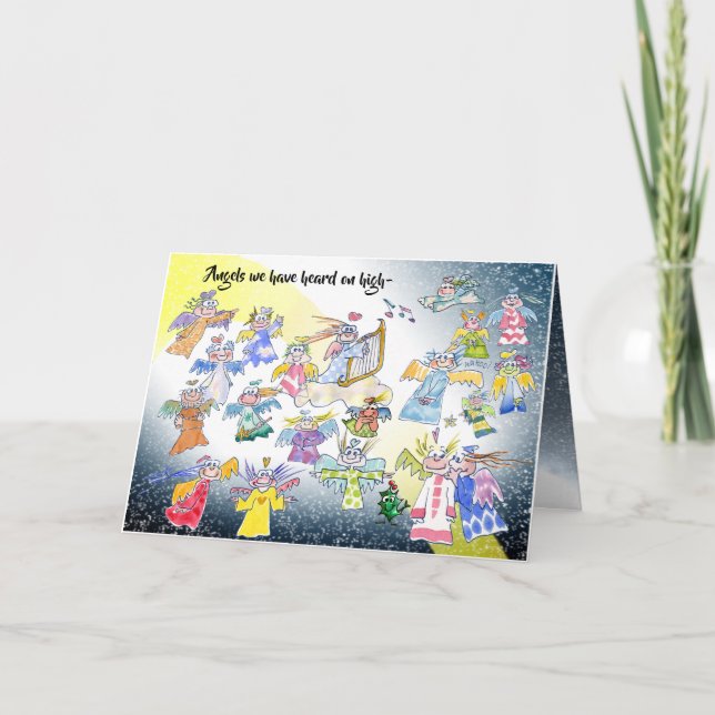 Ángeles con alta tarjeta de vacaciones (Anverso)