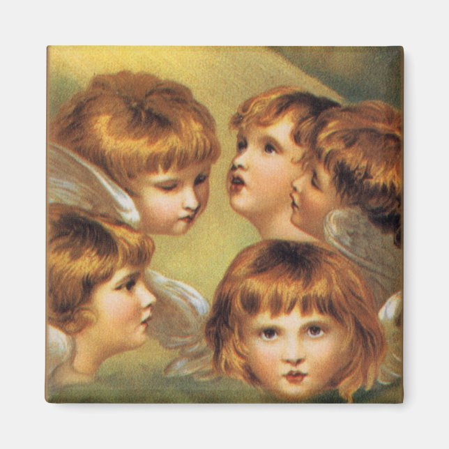 Ángeles de cabeza roja - imán (Frente)