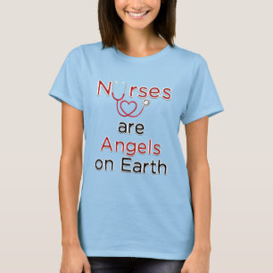Ángeles de la enfermera en la camiseta de la