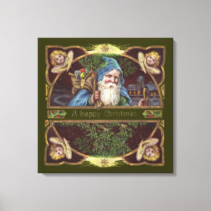 Ángeles de Santa Victorianos Navidad Azul Arte Ant