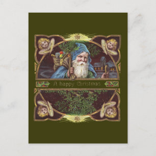 Ángeles de Santa Victorianos Navidad Azul Arte Ant