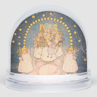 ÁNGELES DE VINTAJE GLOBAL DE NIEVE Y ÁRBOL DE NAVI